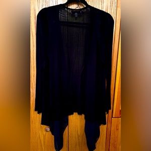 Jennifer Lopez black cardigan sweater with sheer overlay size 1x